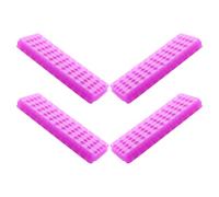 DECHOUS 4pcs Plastic Tube Rack with Double-sided 60-slot Design for Microcentrifuge Vials Space Efficient Rounded Edge Holder for 0.5ml and 1.5ml Tubes, for Classrooms and Small Labs