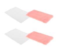 DECHOUS 4pcs Plush Miniature Dollhouse Carpets with Soft Touch and Realistic Detailing, Vintage Style Rugs for DIY Dollhouse Scenarios and Holiday Decoration Accessories