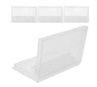 DECHOUS 4pcs Portable Nail Drill Bit Storage Box Organizer with 20 Holes for Convenient Organization of Manicure Tools, Compact Lightweight Plastic Case Suitable for Travel