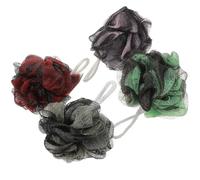 DECHOUS 4pcs Reusable Bath Loofah Shower Balls with Soft Pe Mesh for Gentle Exfoliating and Deep Cleansing Skin-Friendly Body Scrubbers for Adults Bathroom Accessories