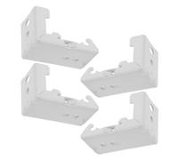 DECHOUS 4Pcs Roman Blind Brackets 22Mm Curtain Track Mounting Parts L-Shaped Metal Fixing Clips for Inside Ceiling or Wall Installation Roller Shade Accessories