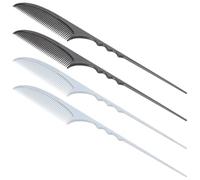 DECHOUS 4pcs Salon Tail Comb Hairdressing Tool Carbon Fiber Detangle Knotted Hair Brush Hair Thick Long Curly-ish Fine Beauty Lovers Daily Life Salon