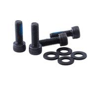 DECHOUS 4PCS Steel Brake Fixing Screws with Anti-loose Rubber Washers Rust-resistant for Mountain and Road Bike Disc Brake Mount Adapter Replacement