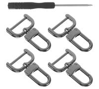DECHOUS 4pcs Swivel Screw Detachable Buckle Metal Hooks Purse Lock Hardware for DIY Crafting Handbags Keychain Clip Screw Ring Buckles Enlarged Mouth Clips Replacement