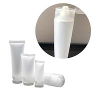DECHOUS 4pcs Travel Bottles for Facial Cleanser and Hand Creams, Airtight and Lightweight Refillable Pe+pp Tubes in White, for Travel and Everyday Use
