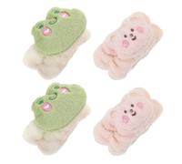 DECHOUS 4pcs Waterproof Wristbands for Face Washing, Cute Frog and Strawberry Absorbent Skincare Bands, Comfortable Home Supply Wrist Wraps for Women’s Spa and Makeup Use Style