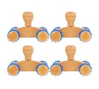 DECHOUS 4pcs Wooden Roller Massager for Legs and Back Muscle Relaxation Tool for Physical Therapy Manual Massage Roller for Thighs and Waist
