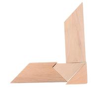 DECHOUS 4Pcs Wooden T-shape Brain Teaser Puzzle for Adults and Educational Stem Cognitive Geometric Montessori Puzzle Board for Early Learning and Family Bonding in Khaki