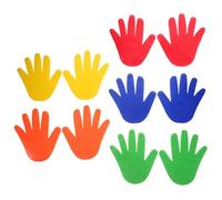 DECHOUS 5 Pairs Non-Slip Carpet Spot Markers Hand Shape Sensory Massage Equipment for Adults Classroom Kindergarten Home Team Building Safety