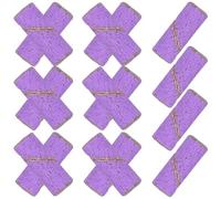 DECHOUS 50 Pcs Purple Nail Sanding Bands Mini Rings for Acrylic Nails Tungsten Steel 240 Grit and Beauty Salons