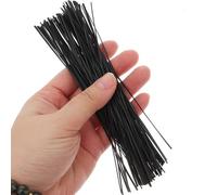 DECHOUS 500pcs Cm Black Galvanized Iron Wire Cable Ties with Galvanized PVC Coating, Easy to Bend Wire Tie Wraps for Attaching Labels and Organising Cables the Go or Travel