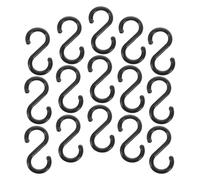 DECHOUS 50pcs Black S-Shaped Hooks for Hanging Clothes, Plastic Material, Not Easy to Rust Or Bend Closed, for Home Storage and Organizing Clothes Efficiently