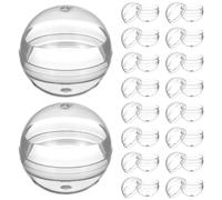 DECHOUS 50Pcs Clear Round Capsules: 45mm Empty Small Vending Capsules Toy - Fillable Plastic Gumball Containers Balls for Vending Machine Party Favor Prize