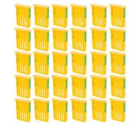DECHOUS 50pcs Plastic Royal Bee Cage Set for Beekeeping Rearing and Transport, Bee Hive Management Tool for Royal Isolation and Safe Breeding