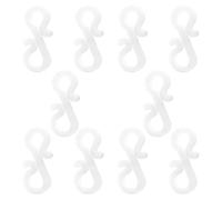 DECHOUS 50pcs S Shaped Plastic Light Hooks for Garlands, White | Reusable Hooks for Rods and Rails, Quick Setup for Gutter Light Hanging, Floral Arrangements