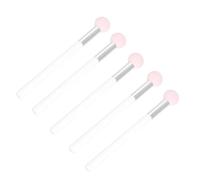 DECHOUS 5pcs Dry Wet Cosmetic Powder Makeup Powder Puff Small Mushroom Head Sponge Brush Washable Non-latex Sponge Ball Wooden Handle for Women Daily Use