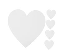 DECHOUS 5pcs Heart-Shaped Cotton Canvas Panels 20x20cm, Blank Acrylic Painting Boards for Artists and Students, Mini Heart Canvases Suitable for Oil Painting and Drawing Starter Kit