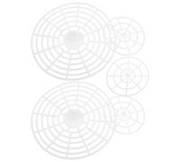 DECHOUS 5pcs Plastic Fermenting Weight Plates for Pickling Jars, Medium 15cm and Small 12cm Mesh Presser Set, Vegetable Pressing Tools for Kimchi Sauerkraut Fermentation