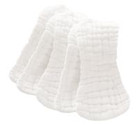 DECHOUS 5PCS Pure Cotton Muslin Nappies 28x12cm Reusable Diapers High Absorption for Newborns and