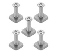 DECHOUS 5pcs Stainless Steel Fin Screw and Plate for Paddleboard and Surfboard, Portable Packaging Effortless Installation, for Surfing and Quick Fin Changes