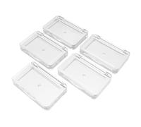 DECHOUS 5Pcs Transparent Eyeshadow Storage Cases Compact Empty Cosmetic Containers for Travel Blusher Concealer Powder Makeup Sub Packaging