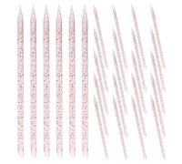 DECHOUS 600Pcs Dual-Ended Nail Dotting Pens and Cuticle Pushers Manicure Tools Set with Rhinestone Picker for Nail Art and Pedicure Supplies, Rose Red, 6 Packs