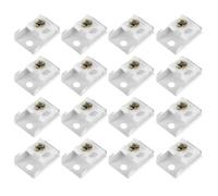 DECHOUS 60pcs Roller Blind Top Mount Hardware Clips for Roman Shades, Plastic Window Shutter Brackets with Middle Bend for Ceiling and Wall Installation, Curtain Track Repair Accessories