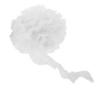 DECHOUS 6cm White Ruffled Lace Trim Ribbon Roll 40 Meters, Floral Scallop Border Net Lace Fabric for Sewing, Clothing DIY, Bridal and Craft Embellishments