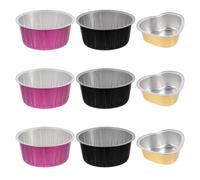 DECHOUS 6Pcs Aluminum Foil Wax Bean Melting Bowls for Hair Removal Waxing Round Small Wax Melt Pots with 80G and 60G Capacity for Professional Beauty and Personal Care Use