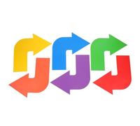 DECHOUS 6pcs Arrow Court Markers for Pickleball Tennis Volleyball Football Training Portable Floor Marking Spots with Clear Boundary Lines and Corner Directional Indicators for Outdoor