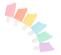 DECHOUS 6pcs Cartoon Ice Cream Shape Highlighters Fluorescent Pens for School and Office Use, Plastic Material, Compact Design Works on Paper Surfaces, for Students and Teachers