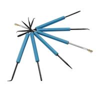 DECHOUS 6pcs Desoldering Aid Tool Set for Precision PCB Cleaning and Welding Auxiliary with Carbon Steel Construction, for Maintenance of Welding Operation and Repair Work