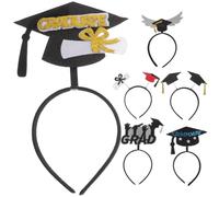 DECHOUS 6pcs Graduation Week Headband Hair Hoop with Graduation Decoration Portable and Lightweight Festival Hairband for Photo Shoot and Selfie for Children and Adults