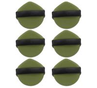 DECHOUS 6pcs Green Teardrop Makeup Sponges Dual-sided Usable Hydrophilic Polyurethane Foundation Sponges for Detailed Application on Hard-to-reach Areas