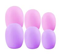 DECHOUS 6pcs Makeup Brush Holder Makeup Brush Protector Supple Silicone Material Wear-resistant Non-slip Layer Details for Traveling and Indoor Activities