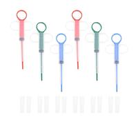 DECHOUS 6pcs Pet Pill Dispenser for Small Pets and Animals, Plastic Material with Soft Tip, Handy Design and Precise Dosing Control for Safe Medication Feeding at Home