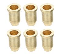 DECHOUS 6pcs Practical Guitar String Holder Metal Ferrules in Golden Colour to Protect Strings and Resonance for Electric Guitar