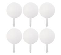 DECHOUS 6pcs Round Acrylic Plant Labels for Succulent and Flower Identification, Lightweight and Practical Garden Tags Suitable for Courtyards and Planters, White Writable Ground Tags