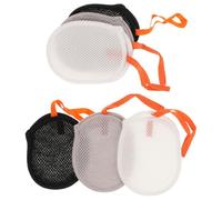 DECHOUS 6pcs Soap Mesh Bag for Shower Oval Foaming Net Soap Pouch Set in White, Grey, Black for Men and Women Suitable for Travel and Home Use