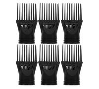DECHOUS 6pcs Universal Hair Dryer Comb Attachment Heat Resistant Plastic Wind Nozzle for Hairstylists Hairdressing Tool Wide Tooth Dryer Comb for Blow Dry Styling