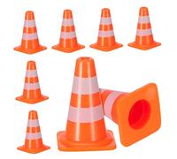 DECHOUS 7Pcs Traffic Cones Miniature Road Cones for Role Play Teaching Traffic Signs for Kindergarten for Indoor and Outdoor Use