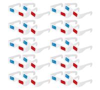 DECHOUS 80pcs Lightweight Anaglyph 3d Glasses with Red and Cyan Lenses, Paper and Plastic Frame for Watching Online Media and Internet Videos in Exhibition or Classroom Settings
