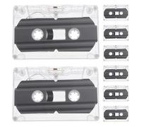 DECHOUS 8pcs Blank Audio Cassette Tape with Plastic Case, Lightweight and DIY Retro Charm, for Speech Recording and Party Favour Use