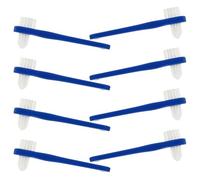 DECHOUS 8pcs Blue Personal Denture Toothbrush Set with Double-Sided Cleaning and Ergonomic Design, Pp Material Braces Cleaner for Travel and Daily Oral Care