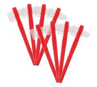 DECHOUS 8pcs Dual Headed Toothbrush Set for False Teeth Cleaning with Portable Size and Effective Cleaning, Featuring Sturdy Pp and Nylon Material, for Denture Care and Oral Hygiene