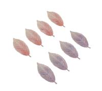 DECHOUS 8pcs Embroidered Leaf Hair Clips Gradient Hair Holder Set for Bangs Styling Grips Purple and Pink Ombre for Women