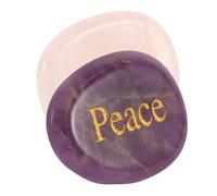 DECHOUS 9 Planets Crystals Inspirational Agate Healing Palm Stones with Engraved Words Crystal Worry Stone for Personal Use Decorative Pocket for Men and Women