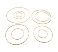 DECHOUS 9pcs Bamboo Hoop Wreath Rings for Floral Centerpiece DIY Wedding Decor Macrame Craft Supplies Bamboo Wood Circle Wreath Frame Hoop for Wall Hanging