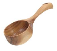 DECHOUS Acacia Wood Bath Ladle Water Scoop Ergonomic Bathing Spoon for Sauna and Household Shower Accessories