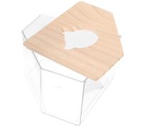 DECHOUS Acrylic Hamster Sand Bath Box Small Hamster Toilet Sand Bath Container for Dwarf and Gerbils Bathroom Habitat Accessories